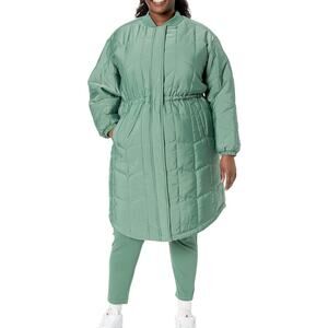New 4 XL Amazon Essentials Oversized Quilted Coat - Sage Green